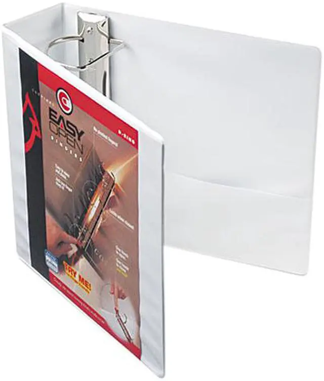 Main image of Cardinal 10330 Recycled ClearVue EasyOpen Vinyl D-Ring Presentation Binder, 3" Capacity, White