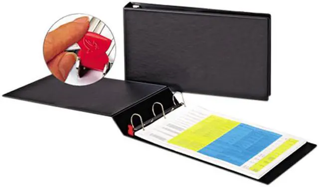Main image of Cardinal 12132 EasyOpen Slant-D Tabloid Reference Binder, 11 x 17, 2" Capacity, Black