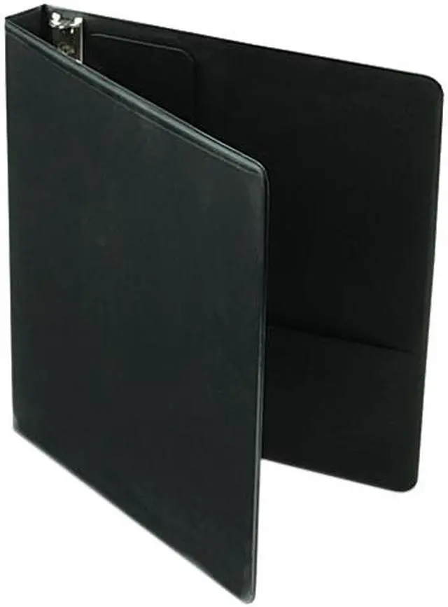 Main image of Cardinal 17201 Vinyl ClearVue XtraValue Slant D-Ring Presentation Binder, 1" Capacity, Black
