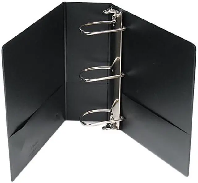 Main image of Cardinal 17811 Vinyl ClearVue XtraValue Slant D-Ring Presentation Binder, 4" Capacity, Black