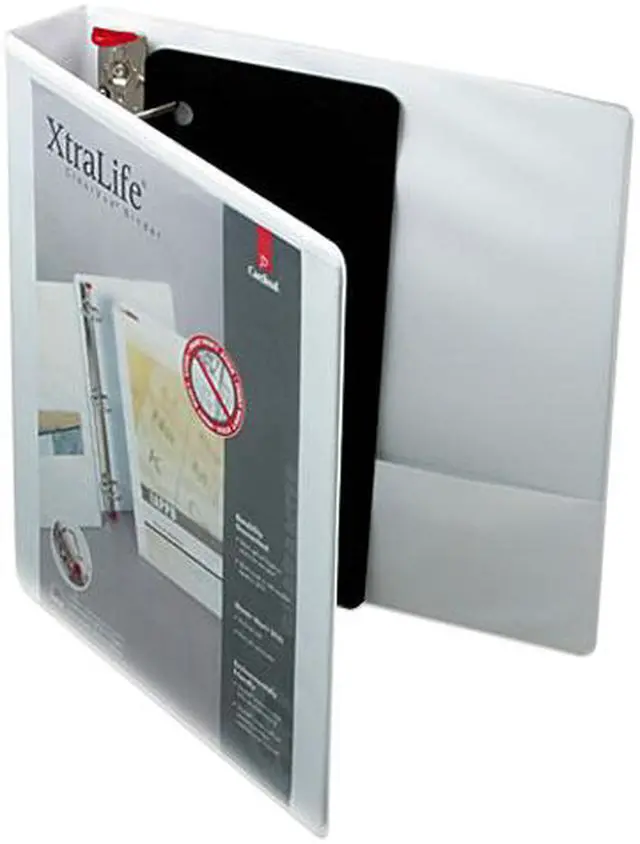 Main image of Cardinal 26310 ClearVue XtraLife Slant-D Presentation Binder, 1-1/2" Capacity, White