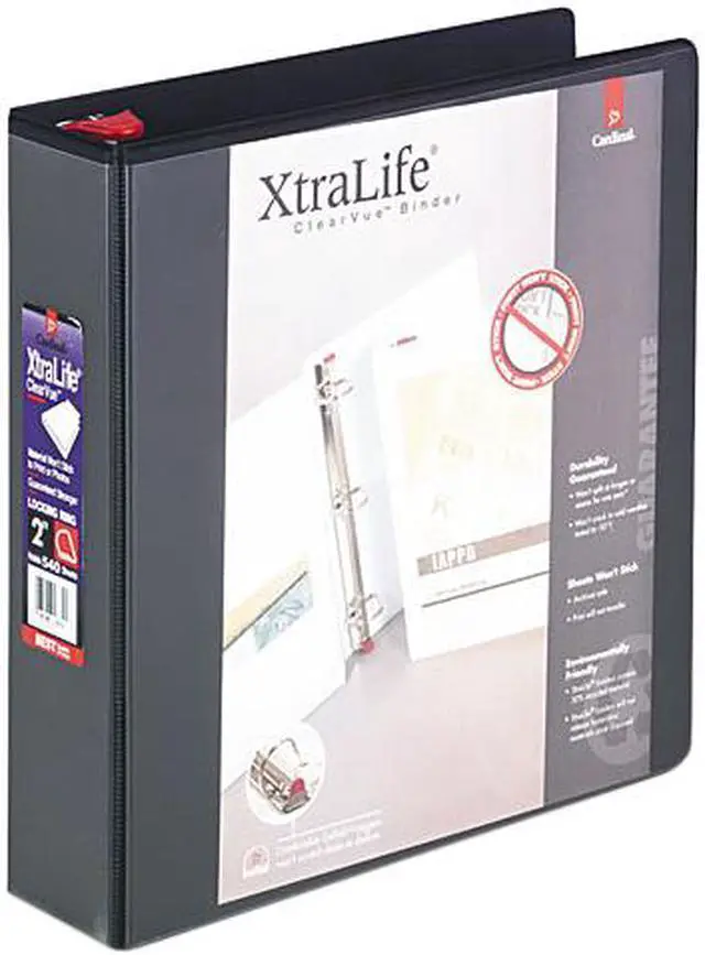 Main image of Cardinal 26321 ClearVue XtraLife Slant-D Presentation Binder, 2" Capacity, Black