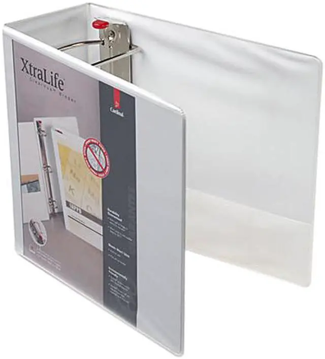 Main image of Cardinal 26350 ClearVue XtraLife Slant-D Presentation Binder, 5" Capacity, White