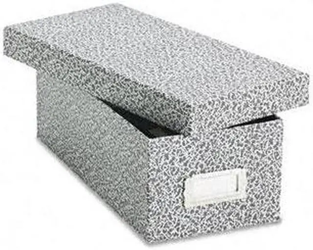 Main image of Oxford 40588 Reinforced Board Card File with Lift-Off Lid Holds 1200 3 x 5 Cards, Black/White