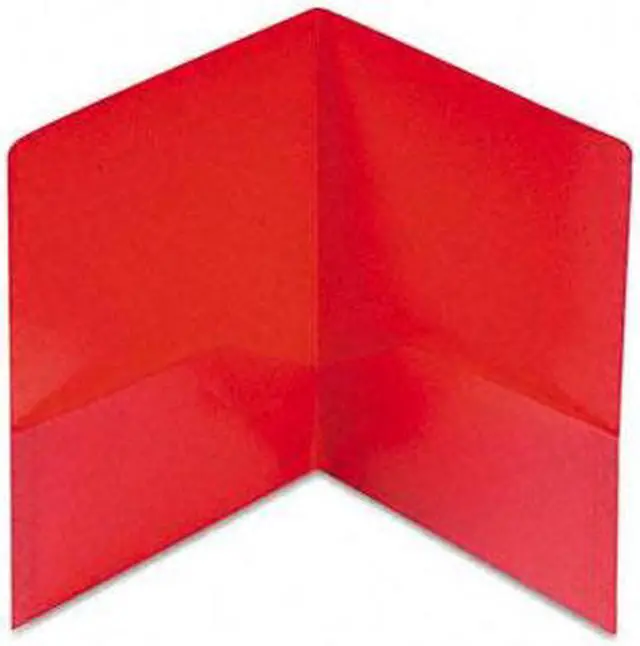 Main image of Oxford 57411 Twin-Pocket Polypropylene Portfolio, Red