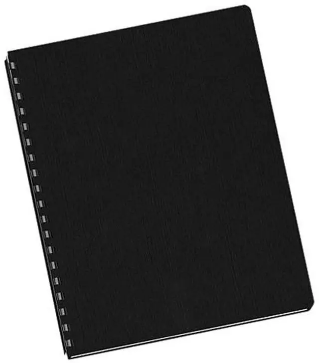 Main image of 52115 Fellowes Linen Texture Binding System Covers, 11-1/4 x 8-3/4, Black, 200/Pack