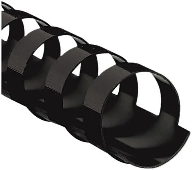 Main image of 52324 Fellowes Plastic Comb Bindings, 5/8" Diameter, 120 Sheet Capacity, Black, 25 Combs/Pack