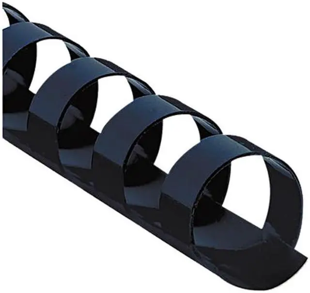 Main image of 52505 Fellowes Plastic Comb Bindings, 3/8" Dia, 55 Sheet Capacity, Navy Blue, 100 Combs/Pack