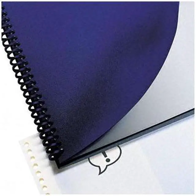 Main image of 2000711 GBC Leather Look Binding System Covers, 11-1/4 x 8-3/4, Navy, 200 Sets/Box