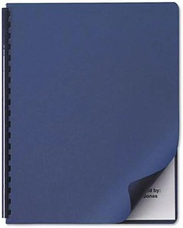 Main image of 2001513 GBC Linen Textured Binding System Covers, 11-1/4 x 8-3/4, Navy, 50/Pack