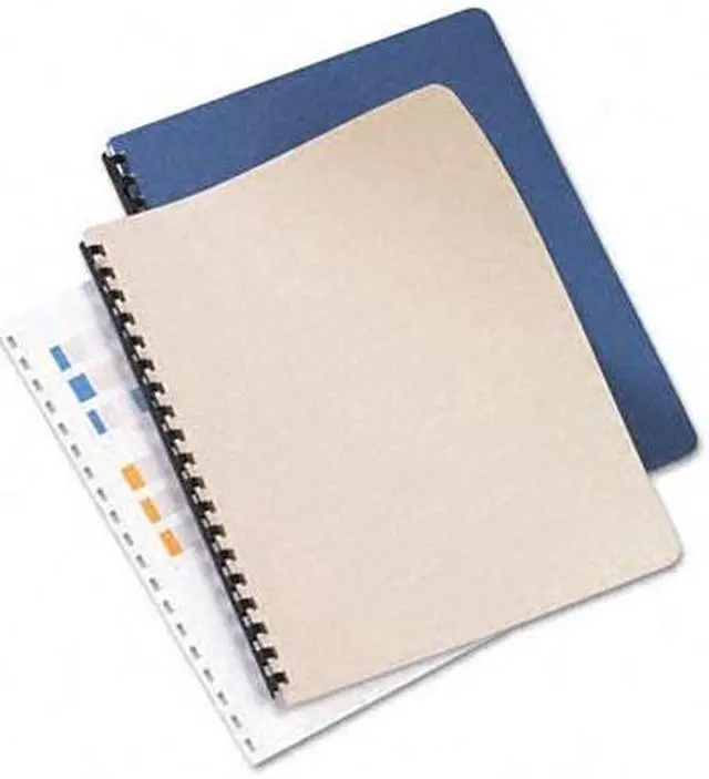 Alt view image 2 of 2 - 2001513 GBC Linen Textured Binding System Covers, 11-1/4 x 8-3/4, Navy, 50/Pack