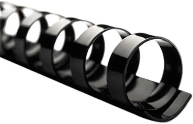 Main image of Swingline GBC 4200010 - CombBind Standard Spines, 1-1/2" Diameter, 330 Sheet Capacity, Black, 100/Box