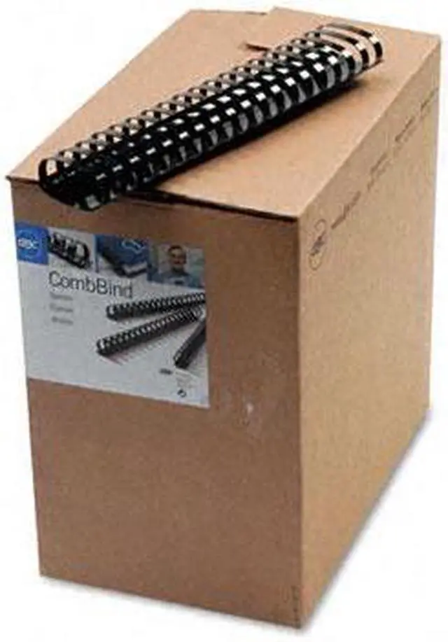 Alt view image 2 of 2 - 4200022 GBC CombBind Standard Spines, 2" Diameter, 425 Sheet Capacity, Black, 50/Box
