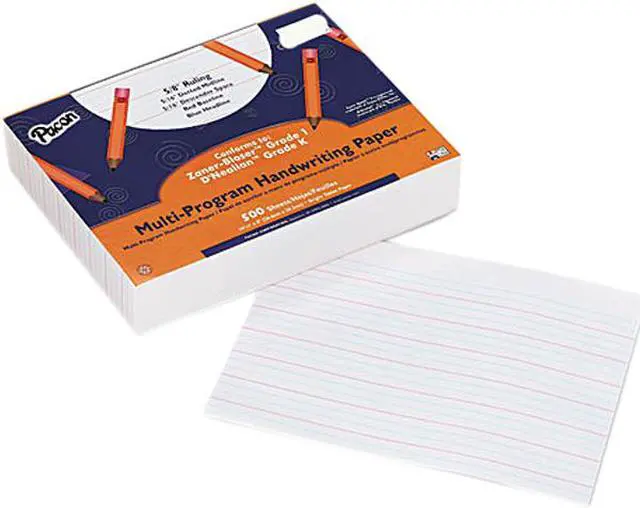 Main image of Pacon Multi-Program Handwriting Paper, Grades K/1, 5/8" Rule, White, 500 Sheets/Ream