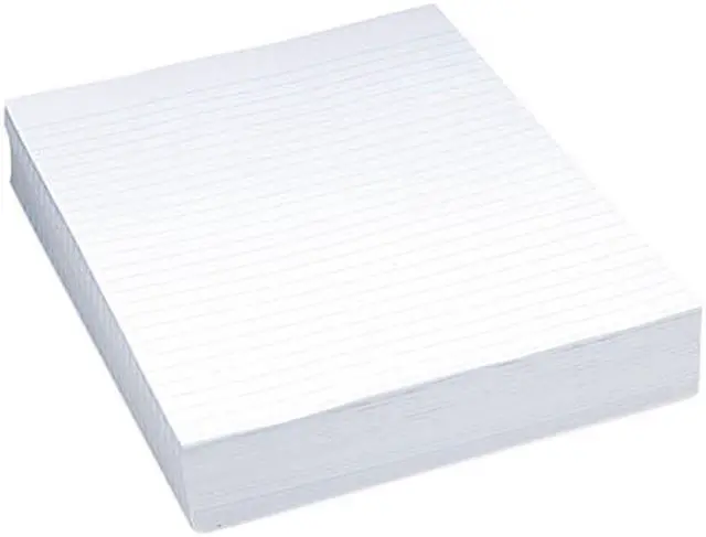 Main image of Pacon Composition Paper, Smooth, Ruled, No Margin, Letter, White, 500 Sheets per Ream