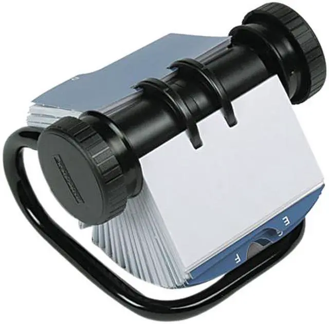 Main image of Rolodex 67236 Open Rotary Business Card File w/24 Guides, Black