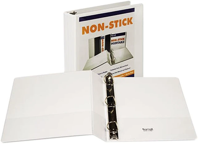 Main image of Samsill 16457 Nonstick D-Ring View Binder, 11 x 8-1/2, 1-1/2" Capacity, White