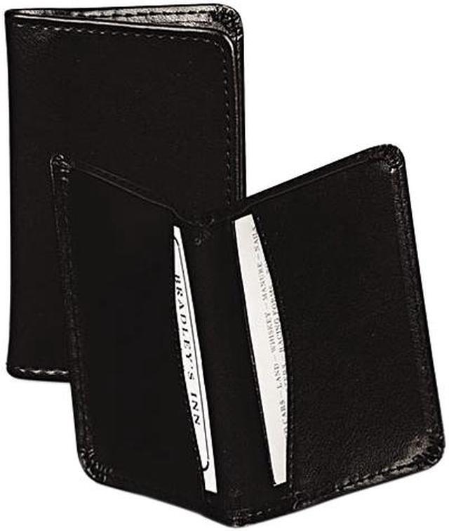 Samsill Regal Carrying Case (Wallet) Business Card - Black - Leather, Genuine Cowhide Leather Body - 1 Each Samsill Regal Carrying Case (Wallet) Business Card - Black - Leather, Genuine Cowhide Leather Body - 1 Each