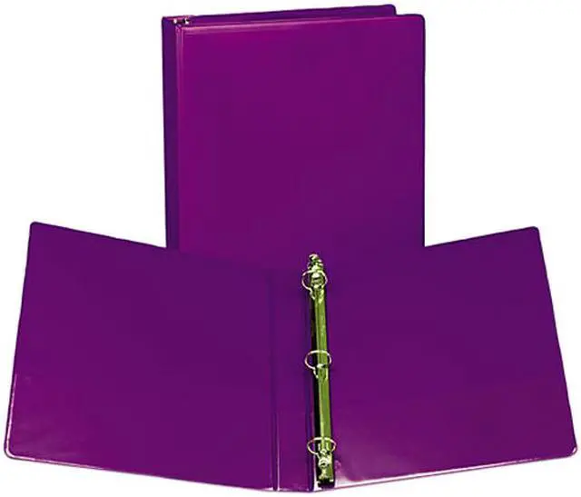 Main image of Samsill U86308 Presentation View Binder, Round Ring, 11 x 8-1/2, 1" Capacity, Purple, 2/Pack