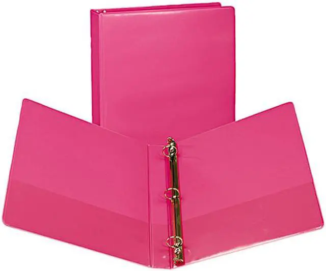 Main image of Samsill U86376 Presentation View Binder, Round Ring, 11 x 8-1/2, 1" Capacity, Berry, 2/Pack
