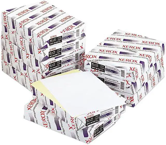 Main image of XEROX Carbonless Paper, 2-Part Straight Collated, White/Canary, Letter, 2500 Set/Ctn