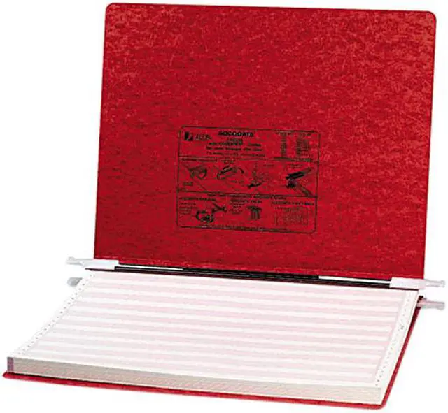 Main image of ACCO ACC54079 PRESSTEX Covers w/Storage Hooks, 6" Cap, 14 7/8 x 11, Executive Red
