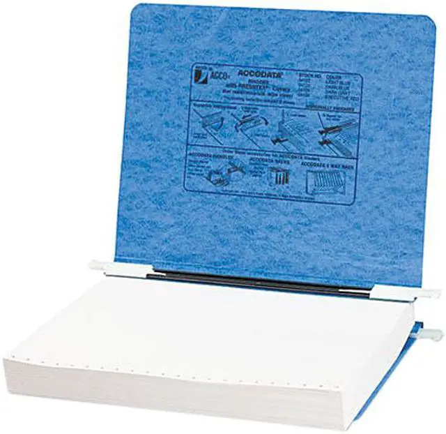 Main image of ACCO 54122 Pressboard Hanging Data Binder, 11 x 8-1/2 Unburst Sheets, Light Blue