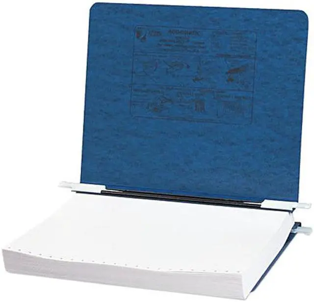 Main image of ACCO 54123 Pressboard Hanging Data Binder, 11 x 8-1/2 Unburst Sheets, Dark Blue