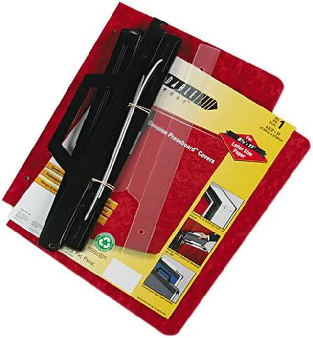 Main image of ACCO 55261 3-Hole Laser Printer Hanging Expandable Binder, 8-1/2 x 11, Red