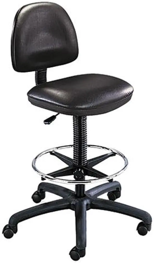 Main image of Safco 3406BL Precision Extended Height Swivel Stool w/Adjustable Footring, Black Vinyl