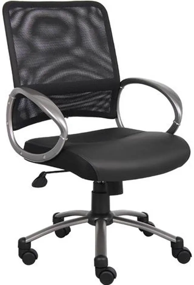 Main image of BOSS Mesh Back W/ Pewter Finish Task Chair (B6406)