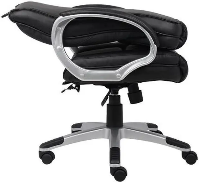 Alt view image 2 of 3 - Boss Office Products Boss Black Upholstered with LeatherPlus Executive Chair B8601