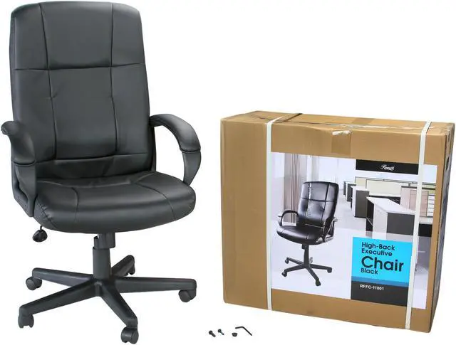 Alt view image 6 of 6 - Rosewill High Back Leather Executive Chair - Black (RFFC-11001)