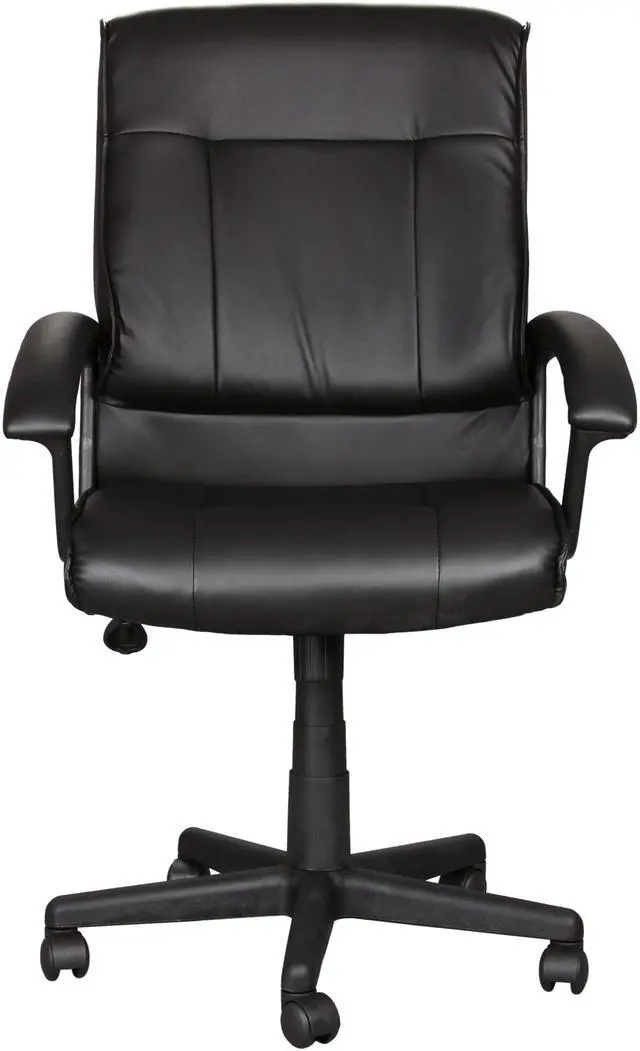 Alt view image 5 of 5 - Rosewill Middle Back Leather Manager’s Chair - Black (RFFC-11002)