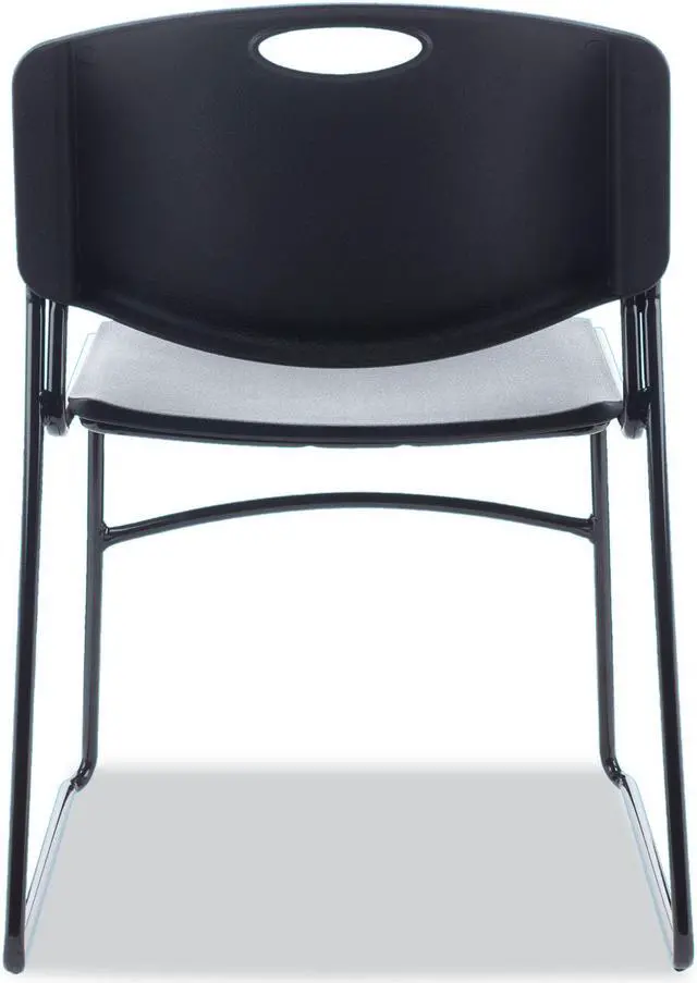 Alt view image 3 of 4 - Alera Resin Stacking Chair - Black - 4/Carton ALECA671