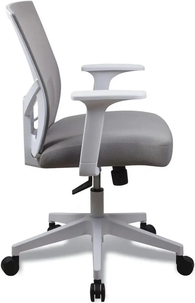 Alt view image 2 of 5 - Alera Mesh Back Fabric Task Chair, Supports Up to 275 lb, 17.32" to 21.1" Seat Height, Gray Seat, Gray Back ALEWS42B47