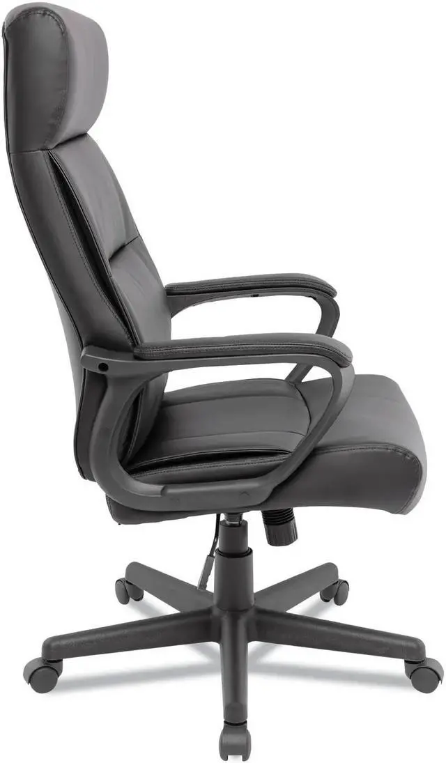 Alt view image 3 of 5 - Alera Oxnam Series High-Back Task Chair, Supports Up to 275 lbs, 17.56" to 21.38" Seat Height, Black Seat/Back, Black Base ALEON41B19
