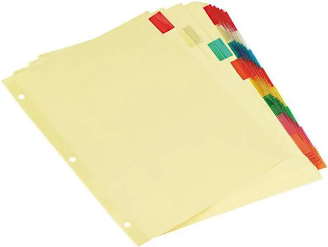 Main image of Universal UNV21870 Insertable Tab Index, 5-Tab, 11 x 8.5, Buff, 6 Sets