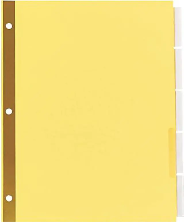 Main image of Universal UNV21875 Deluxe Extended Insertable Tab Indexes, 5-Tab, 11 x 8.5, Buff, 6 Sets