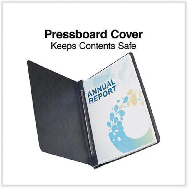 Alt view image 2 of 2 - Universal UNV80571 Pressboard Report Cover, Prong Clip, Letter, 3" Capacity, Black