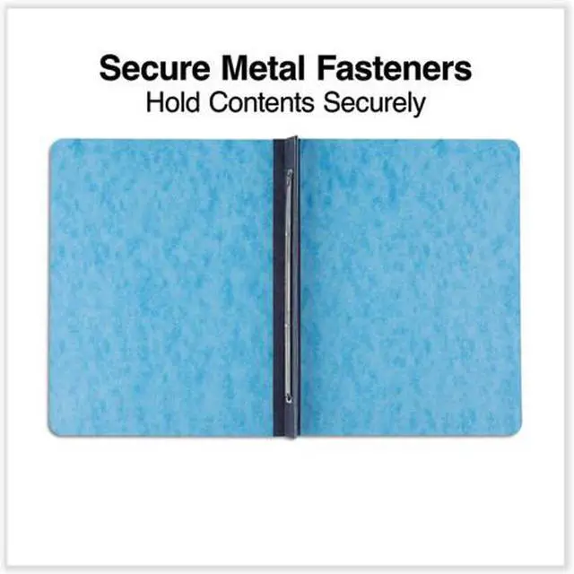 Alt view image 2 of 2 - Universal UNV80572 Pressboard Report Cover, Prong Clip, Letter, 3" Capacity, Light Blue