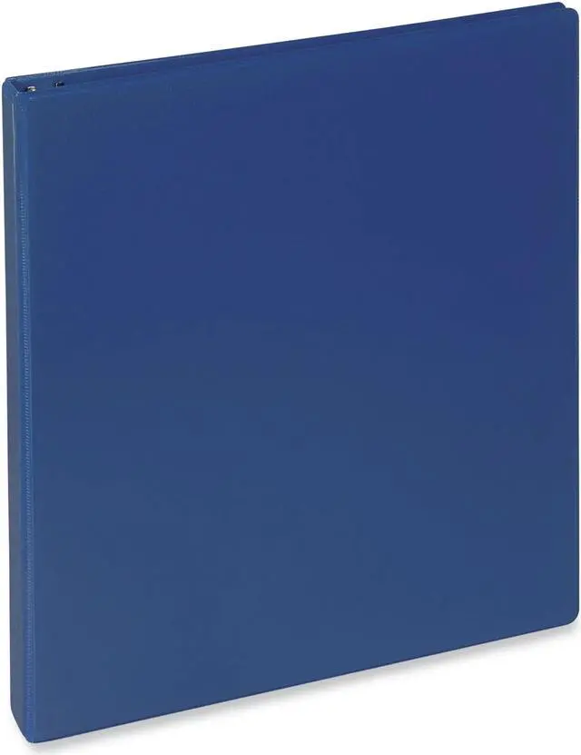 Alt view image 3 of 3 - Universal Slant D-Ring View 3 Ring Binder - 0.5" Capacity - 11 x 8.5 - Navy Blue   UNV20717