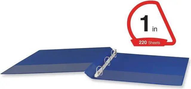 Alt view image 2 of 3 - Universal Slant D-Ring View 3 Ring Binder - 1" Capacity - 11 x 8.5 - Navy Blue   UNV207410