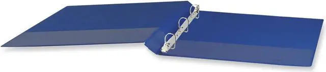 Alt view image 3 of 3 - Universal Slant D-Ring View 3 Ring Binder - 1" Capacity - 11 x 8.5 - Navy Blue   UNV207410