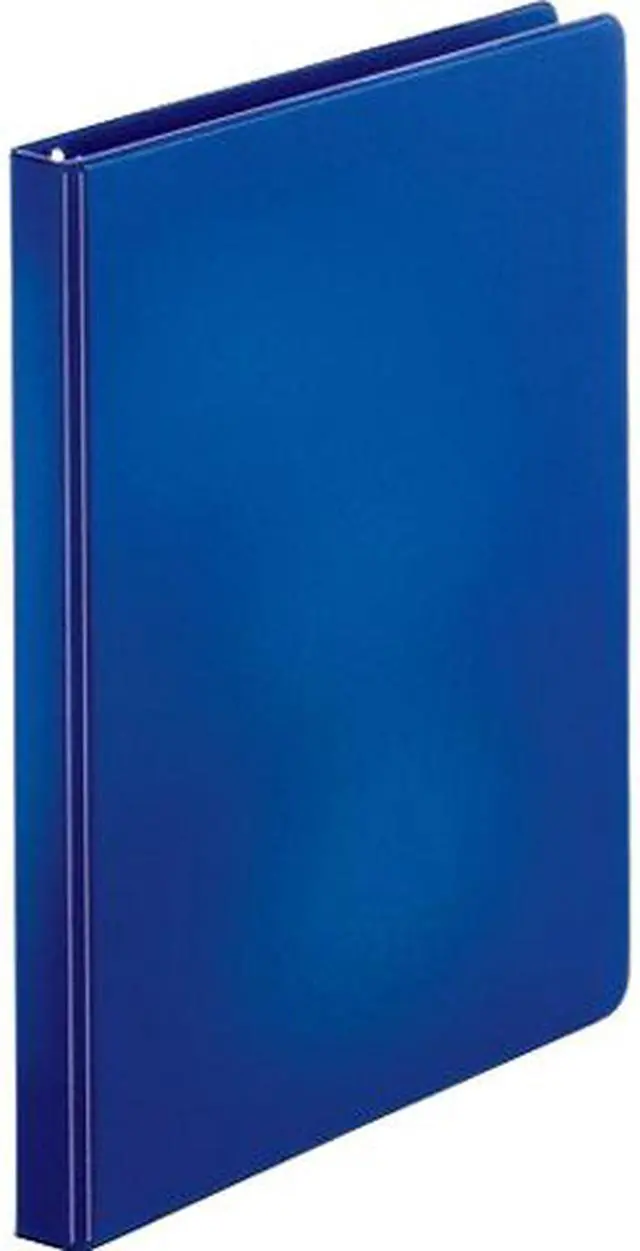 Main image of Business Source 28525BD asic Round Ring Binders, Letter 125-Sheet Capacity, 3 Round Ring Fastener, Dark Blue, 4 / Bundle