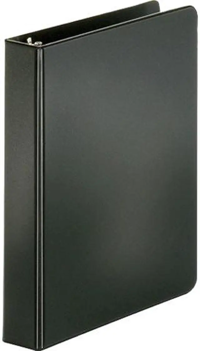 Main image of Business Source 28523BD Basic Round Ring Binders, 240-Sheet Capacity, 3 Ring Fastener, Black, 4 / Bundle