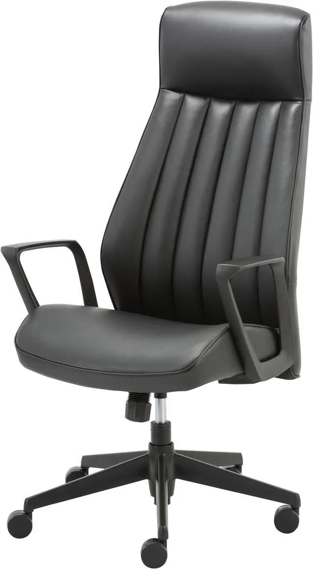 Alt view image 3 of 6 - Lorell High-Back Bonded Leather Chair 41841