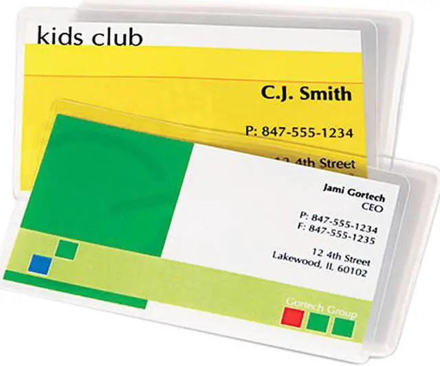 Main image of 52031 Fellowes Laminating Pouches, 5 mil, 2 1/4 x 3 3/4, Business Card, 100/Pack