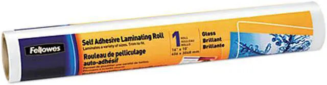 Main image of 5221601 Fellowes Self-Adhesive Laminating Roll, 3 mil, 16" x 10 ft., Clear, Glossy Finish