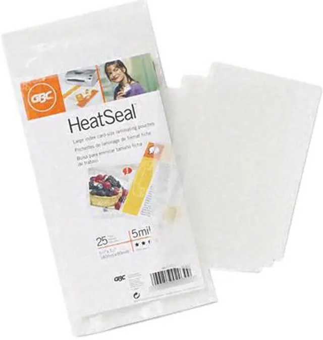 Alt view image 2 of 2 - 3202002 GBC HeatSeal Laminating Pouches, 5 mil, 5 1/2 x 3 1/2, Index Card Size, 25/Pack